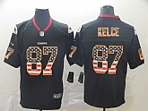 Nike Chiefs 87 Travis Kelce Black USA Flag Fashion Limited Jersey,baseball caps,new era cap wholesale,wholesale hats